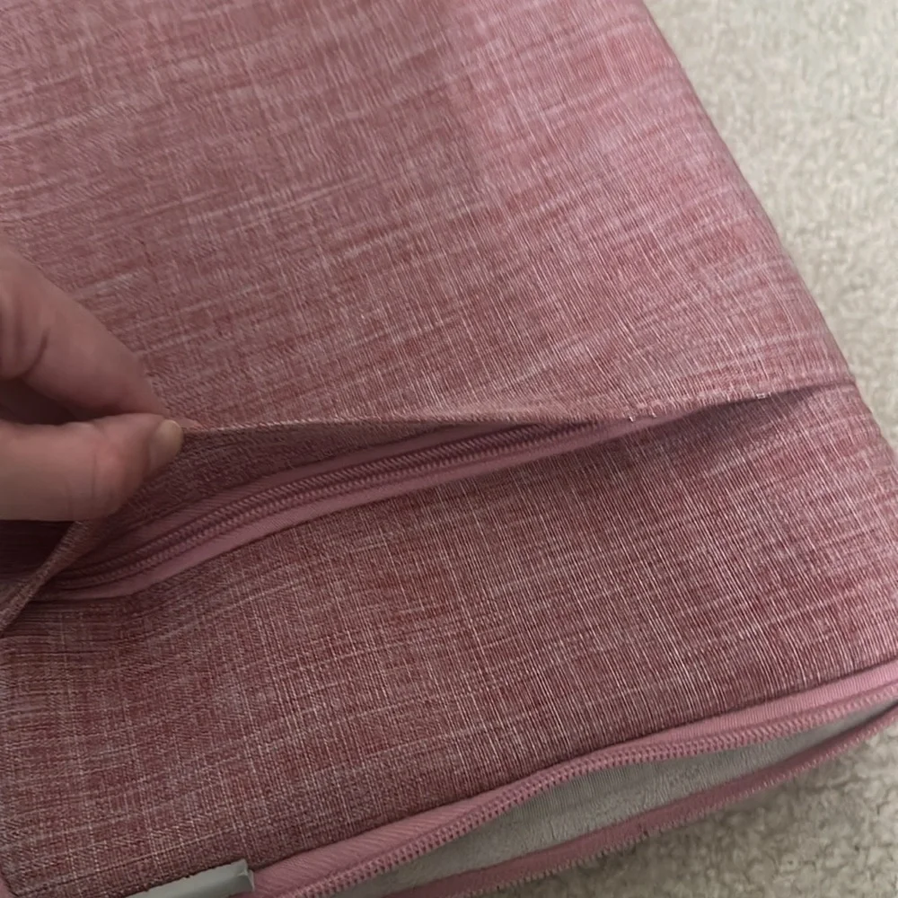 Pink Red 13 inch Laptop Sleeve with Zipper compartment Mac air